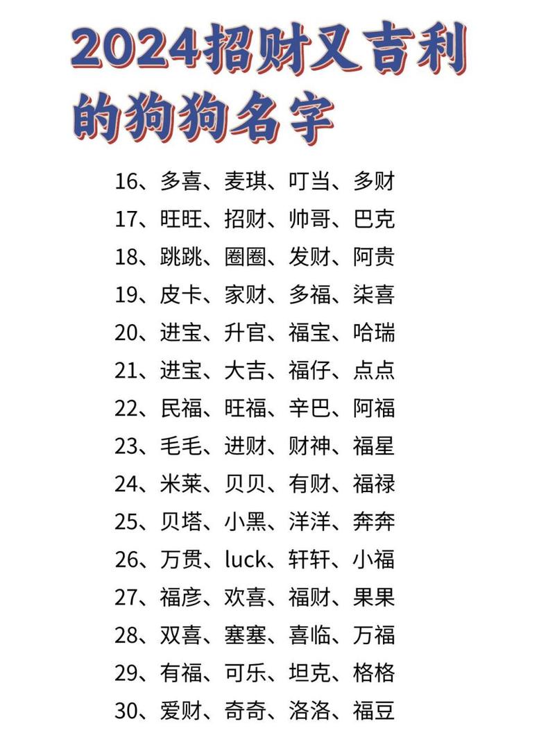 解析“能带来好运的狗狗名字”你不知道的事-第4张图片 解析“能带来好运的狗狗名字”你不知道的事-第4张图片