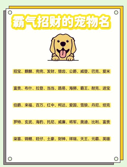 2024狗狗名字吉利好运财旺,2020年狗的名字-第8张图片 2024狗狗名字吉利好运财旺,2020年狗的名字-第8张图片